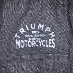 Triumph denim button up long sleeve